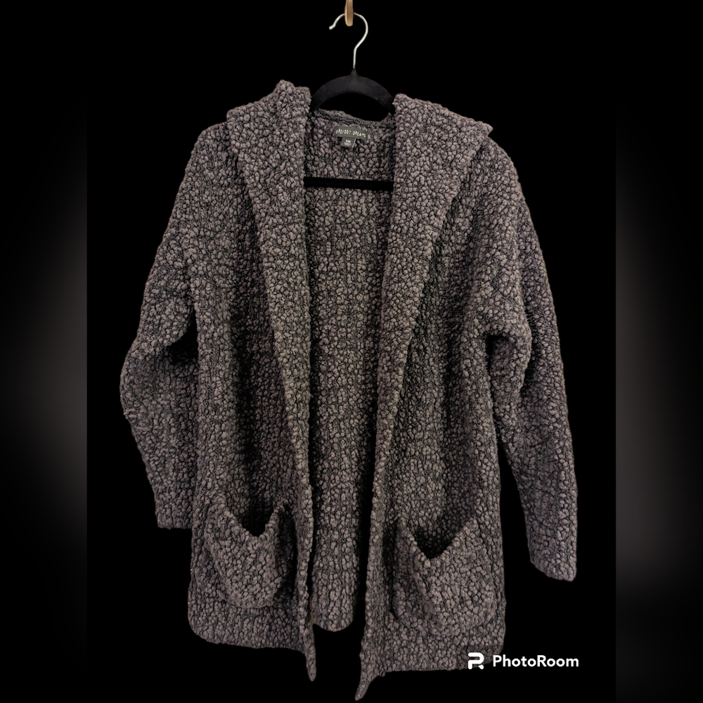 Barefoot Dreams Carbon Boucle Hooded Cardigan
